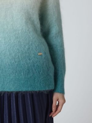 MAXMARA　グラデーションニット グリーン　モヘヤ　M MAXMARAグラデーションニット グリーンモヘヤM