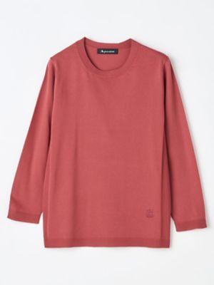 ＜Aquascutum (Women)＞ＣＲＥＭＡＮＴ　７分袖ニットＴ（５００５４６００４４）