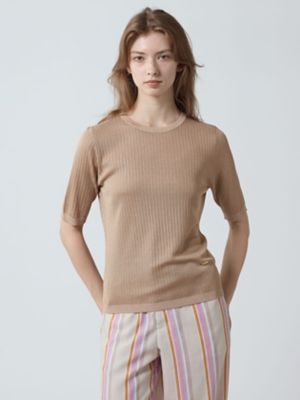 ＜Aquascutum (Women)＞【アンサンブル対応】ＳＩＬＫＹ　リブニットプルオーバー（５００５４６０１０１）