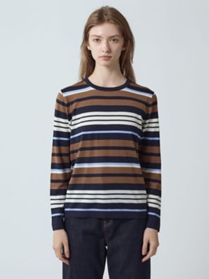 アンサンブル対応】Super140'sニット ボーダープル