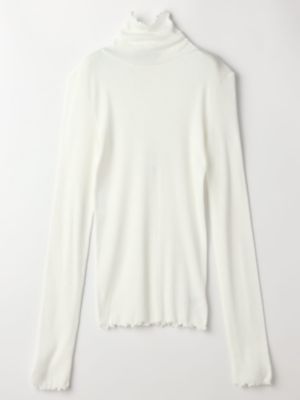 ＜Aquascutum (Women)＞コットンシルクテレコ　タートルネックカットソー（５００５４７００２７）