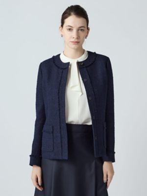 ＜Aquascutum (Women)＞ラメブッチャーツィードジャケット（５００６２０４００５）