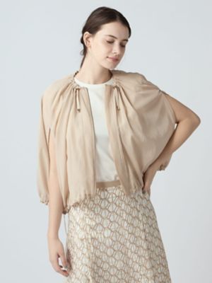 Aquascutum (Women)/アクアスキュータム トリアセコットンローンブルゾン（５００６２０４０４８）