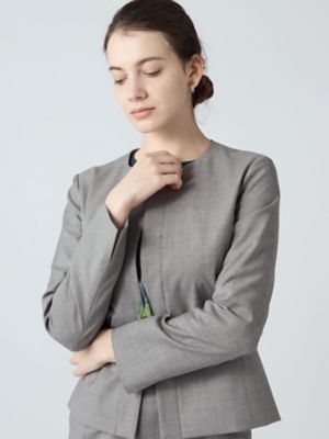 【美品 】Aquascutum  上質ウールスーツ ノーカラージャケット&amp;SK アクアスキュータム公式サイト