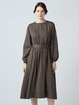 パフスリーブ ベルト付ドレス（5006216007） | Aquascutum