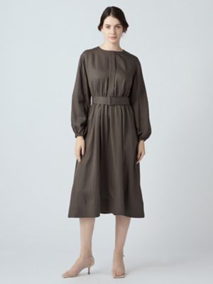 パフスリーブ ベルト付ドレス（5006216007） | Aquascutum