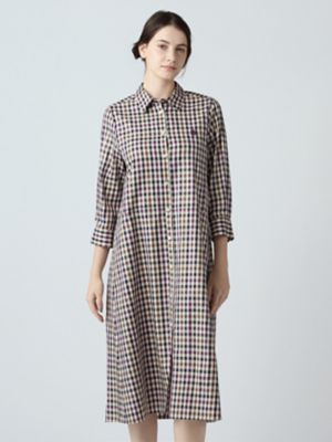 ＜Aquascutum (Women)＞Ａｎｎｉｖｅｒｓａｒｙ　ｃｈｅｃｋ　シャツドレス（５００６２１６０３５）