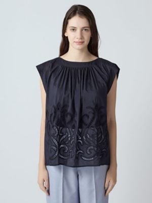 コード刺繍ブラウス（5006220051） | Aquascutum (Women