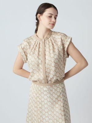 Aquascutum (Women)/アクアスキュータム 【セットアップ対応】ハニカムプリントブラウス（５００６２２００５６）
