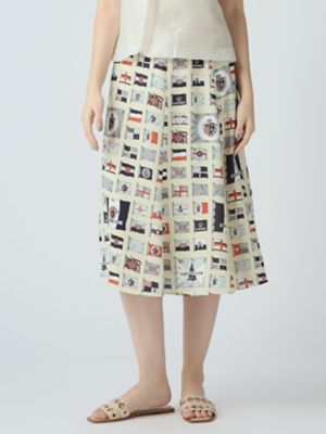 アーカイブプリントスカート（5006230041） | Aquascutum