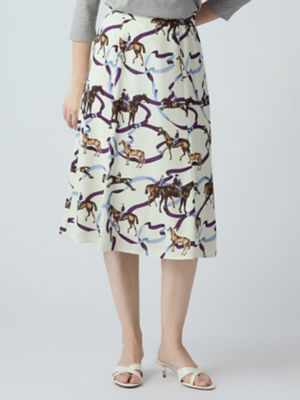 アーカイブプリントスカート（5006230041） | Aquascutum