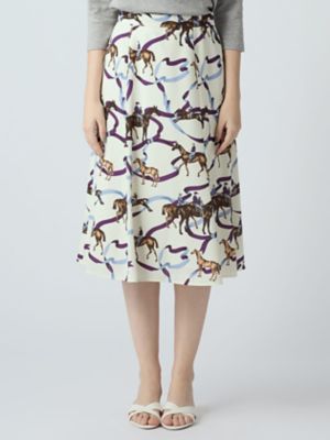 アーカイブプリントスカート（5006230041） | Aquascutum
