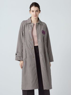 ＜Aquascutum (Women)＞リバークラブチェックステンカラーコート（５００６２５００１１）