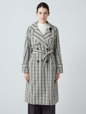 チェックタフタ トレンチコート（5006250027） | Aquascutum
