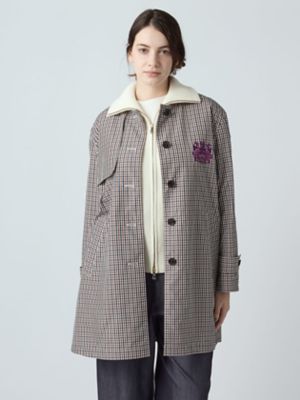 ＜Aquascutum (Women)＞リバークラブチェックノーカラーコート（５００６２５０１１１）