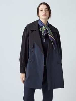 Aquascutum (Women)/アクアスキュータム ポリエステルタフタバイカラーコート（５００６２５０１１２）