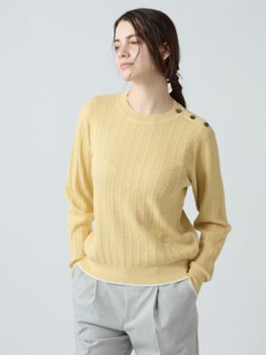 ＜Aquascutum (Women)＞ショルダーボタンニット（５００６２６０００５）