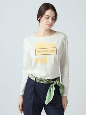 ＜Aquascutum (Women)＞ロゴ刺繍ポンチカットソー（５００６２７００２３）