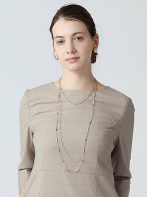 3連メタルチェーン ネックレス（5006290009） | Aquascutum