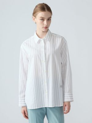 カラミストライプシャツ（5006420004） | Aquascutum (Women