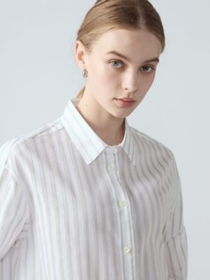 カラミストライプシャツ（5006420004） | Aquascutum (Women