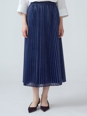 デニムライクプリーツスカート（5006430008） | Aquascutum