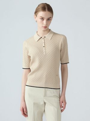 ケーブルポロニット（5006460004） | Aquascutum (Women
