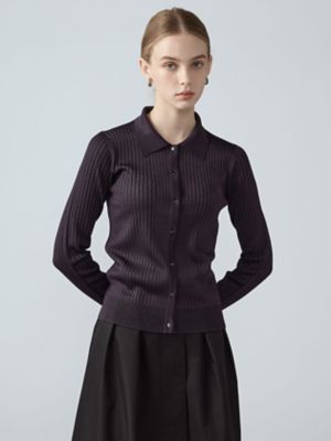 シャイニー襟付きニット（5006460011） | Aquascutum (Women