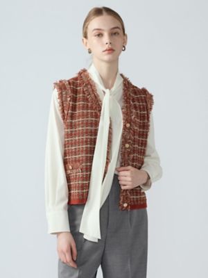 ツイードニットジレ（5006460013） | Aquascutum (Women