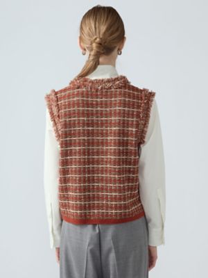 ツイードニットジレ（5006460013） | Aquascutum (Women