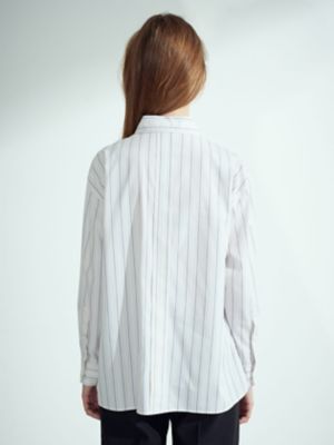 超長綿ストライプシャツ（５０２３２２００５０）