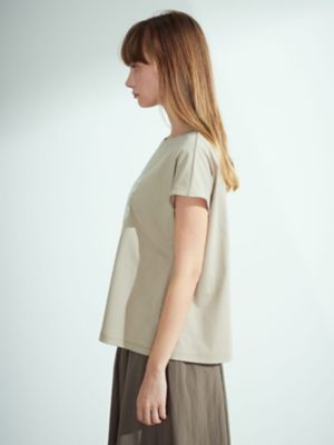 サイドギャザー　刺繍Ｔシャツ（５０２３２７００２１）