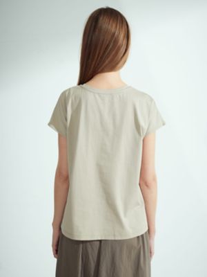 サイドギャザー　刺繍Ｔシャツ（５０２３２７００２１）