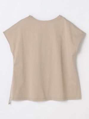 サイドギャザー　刺繍Ｔシャツ（５０２３２７００２１）