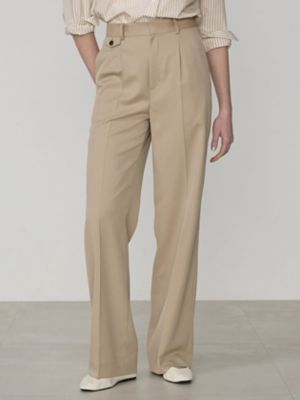 ＜Aquascutum WHITELABEL＞ジュフィーツイル　ワイドパンツ（５０２４２４０００２）