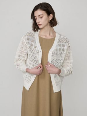 ＜Aquascutum WHITELABEL＞透かし編み２ＷＡＹニット（５０２４２６０００６）
