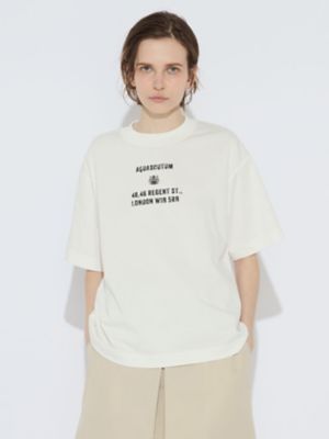Aquascutum WHITELABEL/アクアスキュータム ホワイトレーベル アドレスプリント　Ｔ－ＳＨＩＲＴ（５０２５２７０１１４）