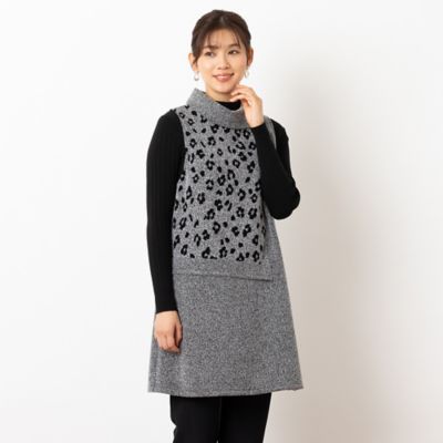 ＜LOBJIE (Women)＞ジャカードニット　チュニックベスト（１２００１５０２）