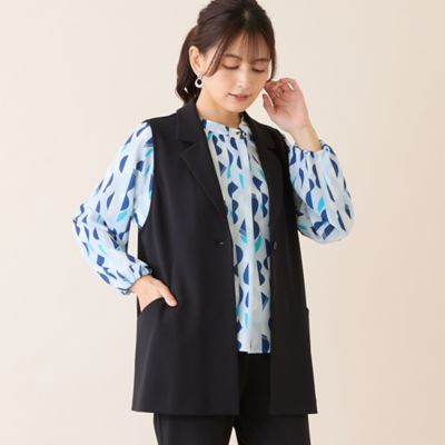 ＜LOBJIE (Women)＞【洗える・オケージョン対応・セットアップ可】テーラードジレ（１２００１６３１）