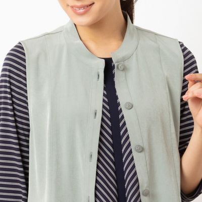 mid伊勢丹限定ペプラムベスト接触冷感 洗える・接触冷感】Soalon ペプラムデザインベスト