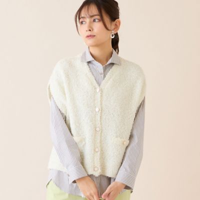 ＜LOBJIE (Women)＞テープヤーンニットベスト（１２００２６０１）