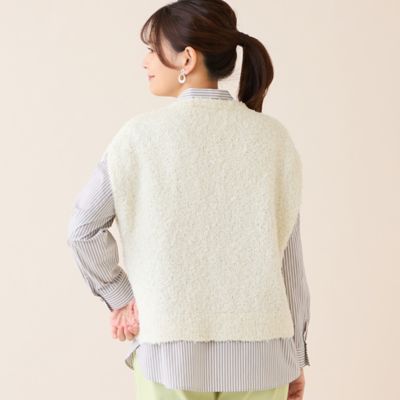テープヤーンニットベスト（12002601） | LOBJIE (Women