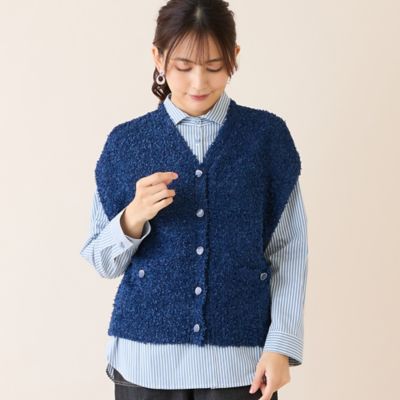 テープヤーンニットベスト（12002601） | LOBJIE (Women