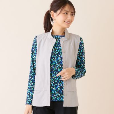 ＜LOBJIE (Women)＞フリル襟ストレッチベスト（１２００２６１１）