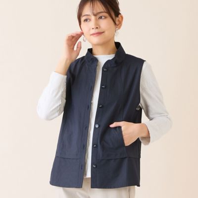 フリル襟ストレッチベスト（12002611） | LOBJIE (Women