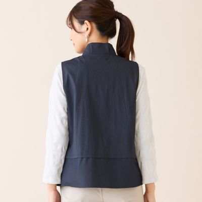 フリル襟ストレッチベスト（12002611） | LOBJIE (Women