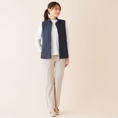 フリル襟ストレッチベスト（12002611） | LOBJIE (Women