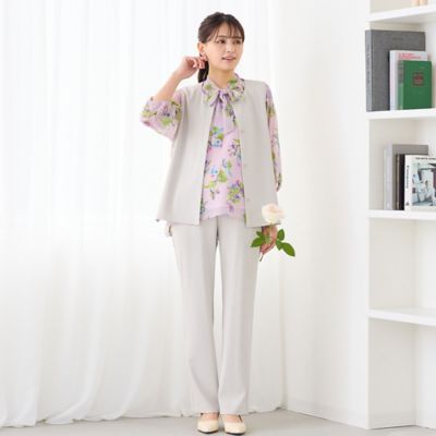 洗える・吸水速乾・セットアップ可】ストレッチツイルノーカラージレ