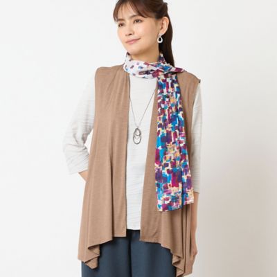 【SALE】LOBJIE (Women)/ロブジェ ドレープベスト(12005511) ベージュ トップス【三越伊勢丹/公式】