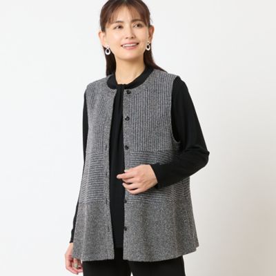 LOBJIE (Women)/ロブジェ ジャカードニットベスト(12005552) クロ トップス【三越伊勢丹/公式】